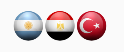 Argentina, Egypt and Turkey