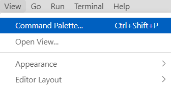 command palette