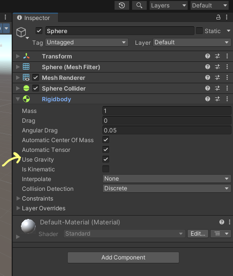Rigidbody properties